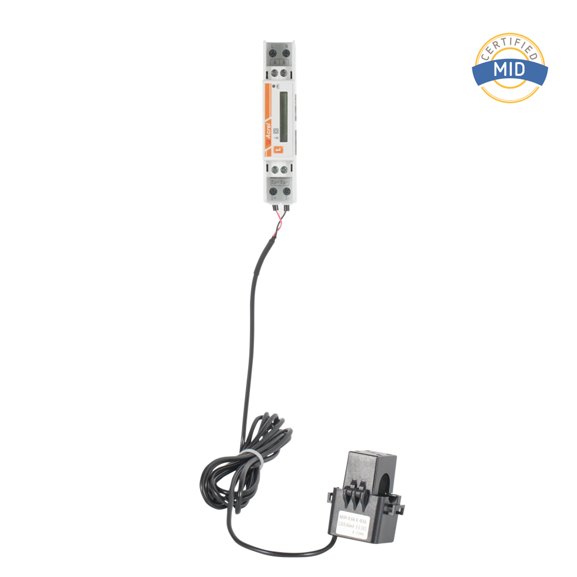 Сертифицированный MID однофазный счетчик энергии переменного тока с внешним трансформатором тока