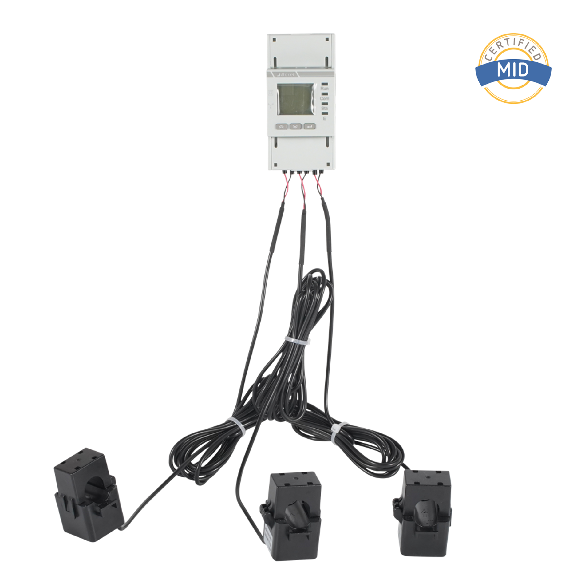 Сертифицированный MID трехфазный счетчик энергии переменного тока, оснащенный трансформаторами тока с разъемным сердечником